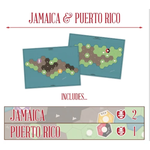 Age of Steam Deluxe: Jamaica & Puerto Rico (angol) promótérképek