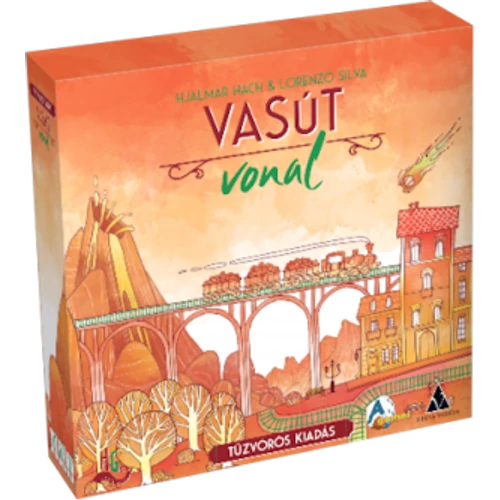 vasútvonal társasjáték tűzvörös piros